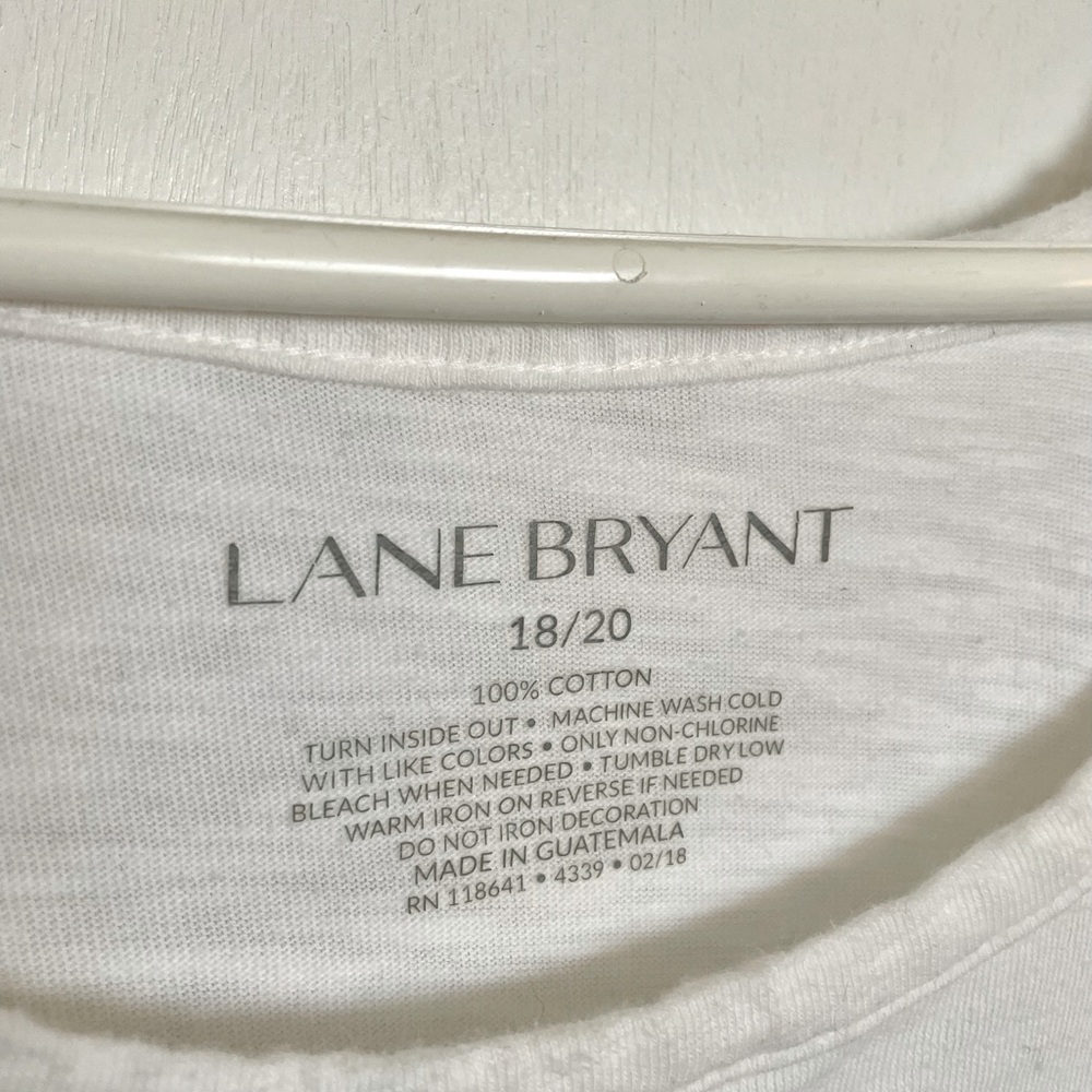 Lane Bryant Floral “Femme Squad” Cold Shoulder T-Shirt - Size 18/20 - Picture 11 of 11